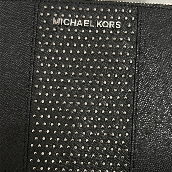 Michael Kors Black Studded Wristlet - Picture 3 of 4